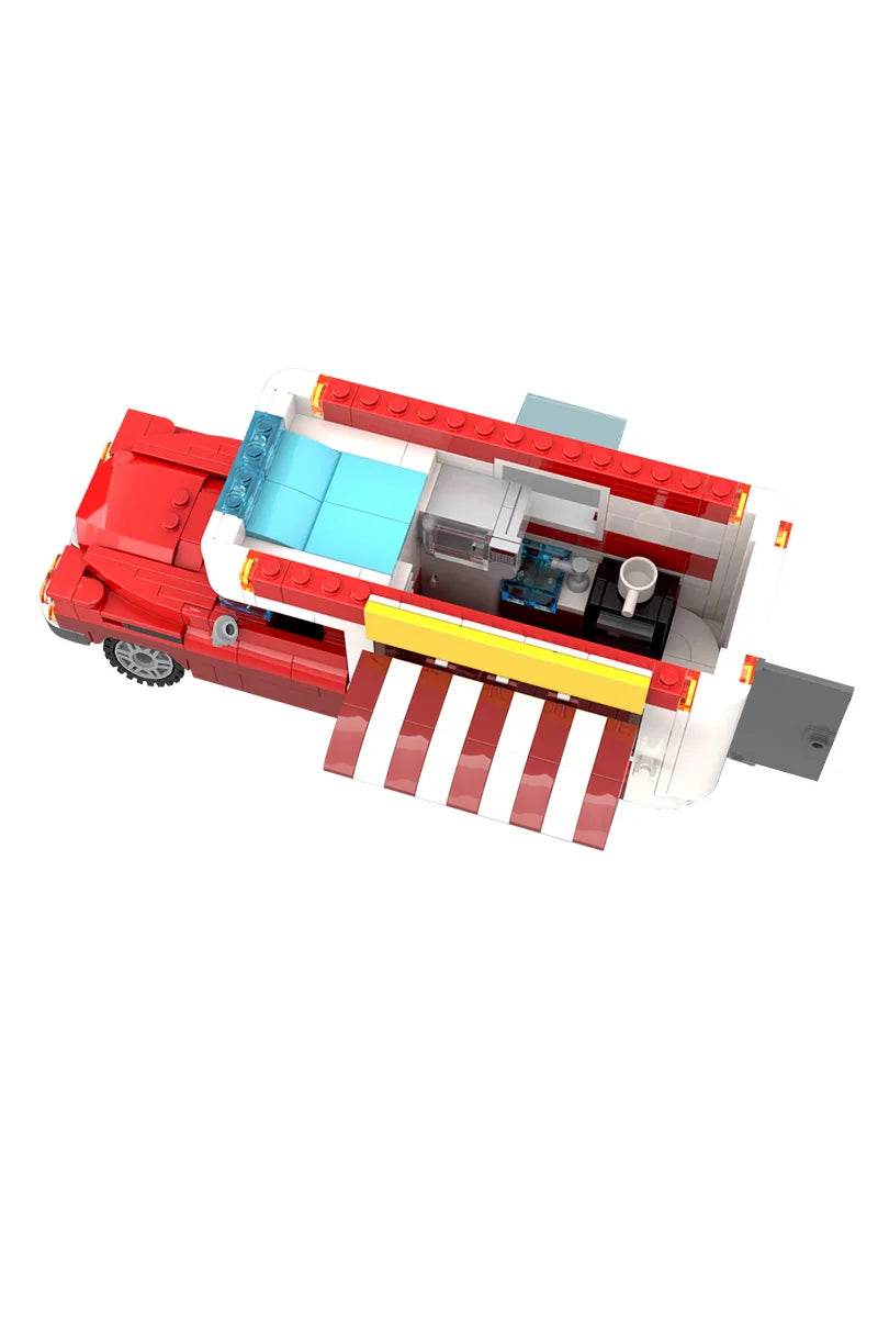 MOC Chevrolet Apache Food Truck Model Building Blocks Toys Building Bricks MOC - ToylandEU