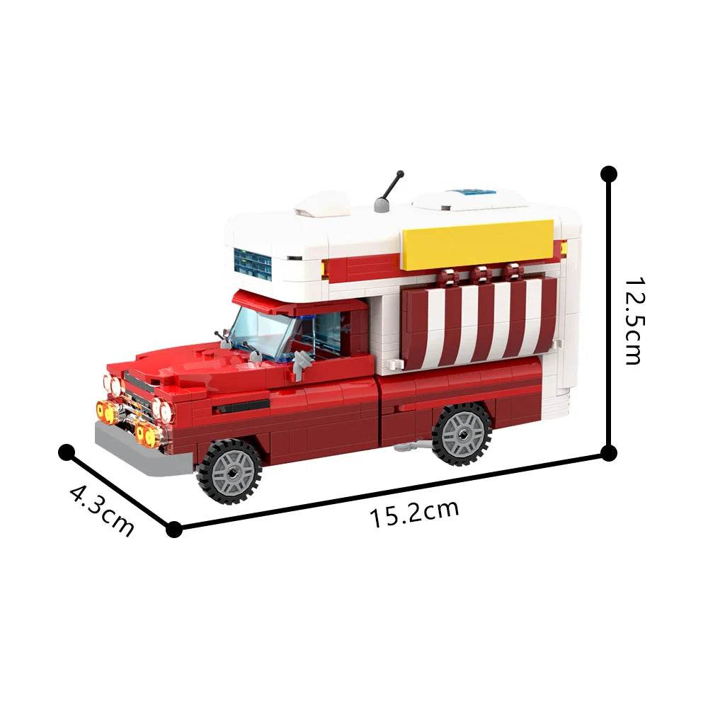 MOC Chevrolet Apache Food Truck Model Building Blocks Toys Building Bricks MOC - ToylandEU