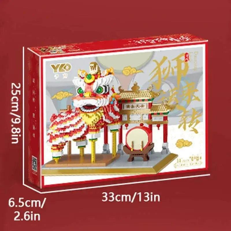  MOC Chinese Lion Dance Building Blocks New Year Spring Festival Gift -  ToylandEU™