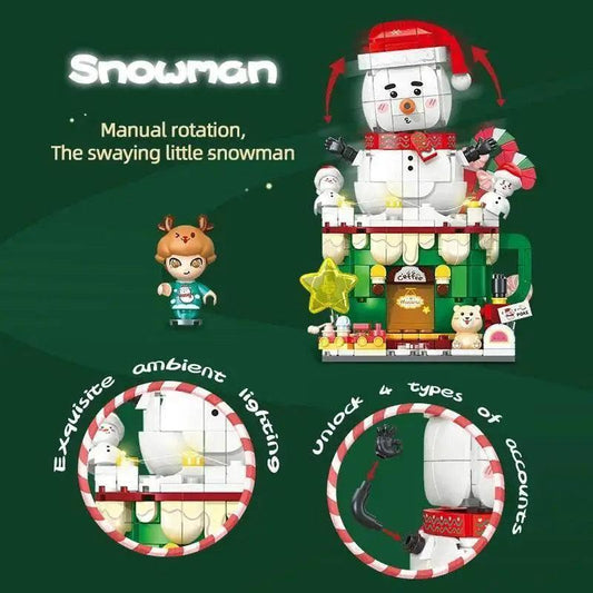  MOC Christmas Swing Street View Series Building Blocks Snowman Sleigh Cupcake Assembly Model Bricks Children's Toys Holiday Gifts -  ToylandEU™