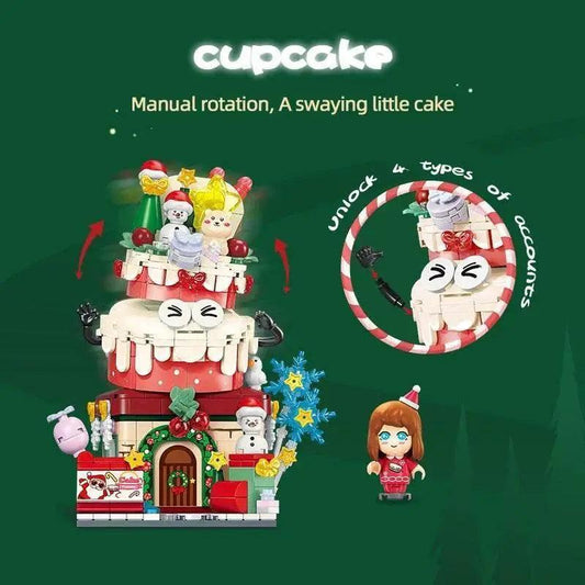  MOC Christmas Swing Street View Series Building Blocks Snowman Sleigh Cupcake Assembly Model Bricks Children's Toys Holiday Gifts -  ToylandEU™