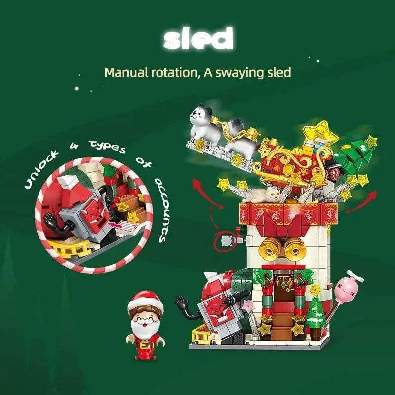 Christmas Swing Street View Series Building Blocks Snowman Sleigh Cupcake Assembly Model Bricks Children's Toys Holiday Gifts - ToylandEU