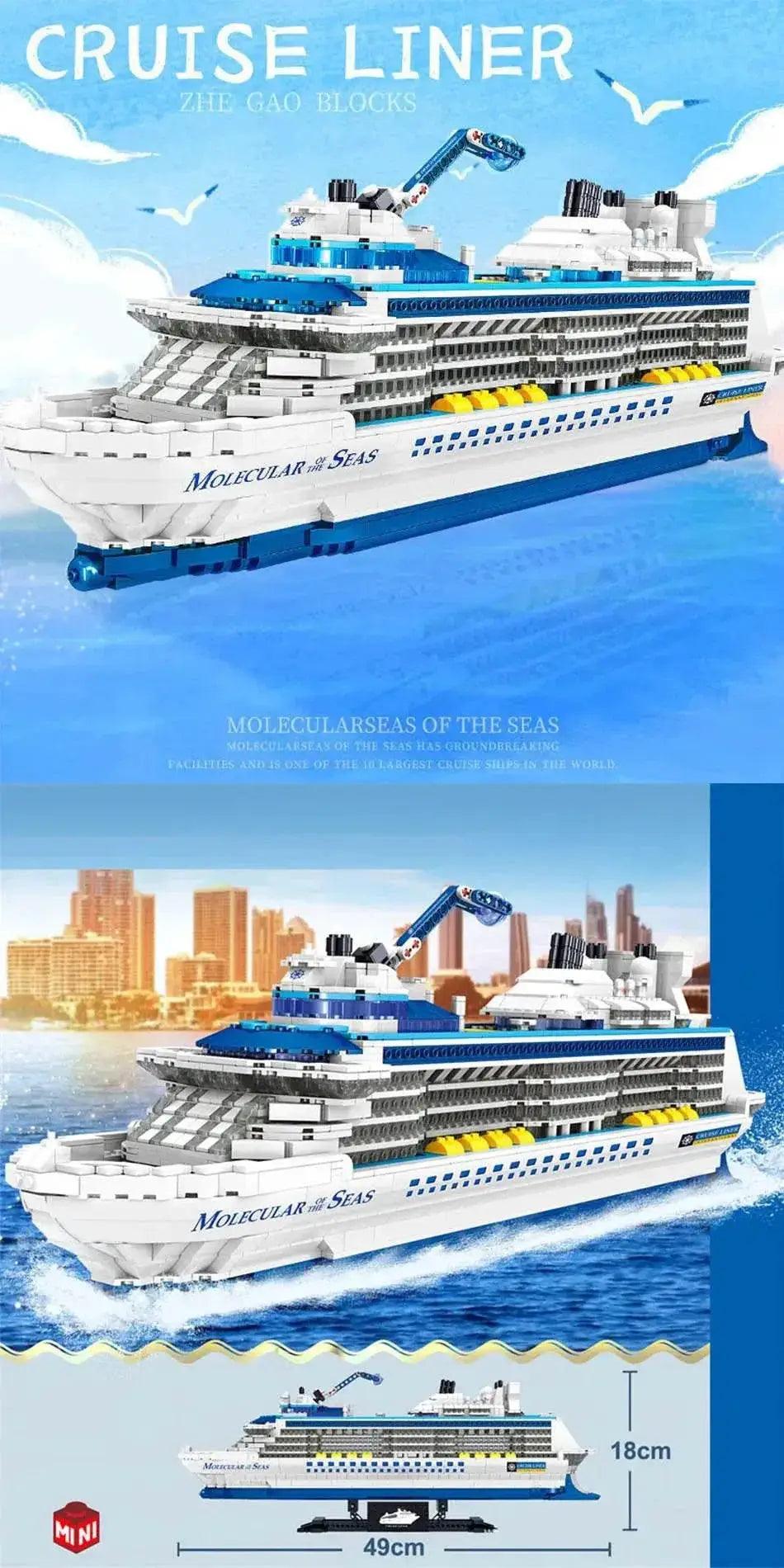  MOC City 2428Pcs Cruise Liner Ship Mini Model Building Blocks -  ToylandEU™
