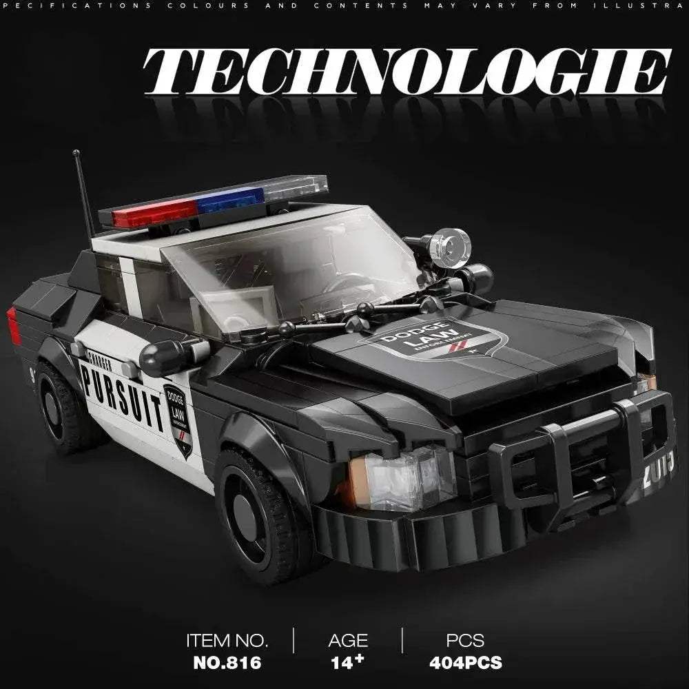 City Police Car Building Blocks Set 404 PCS Model Kit MOC - ToylandEU