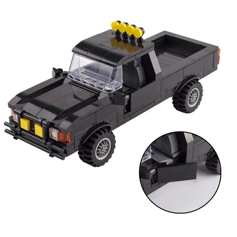 MOC City Retro Vintage Car Military Pickup Truck Building Kit Building Bricks MOC - ToylandEU