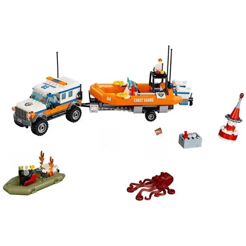 MOC City Series Off Road 4x4 Trailer Blocks Educational Gift - ToylandEU
