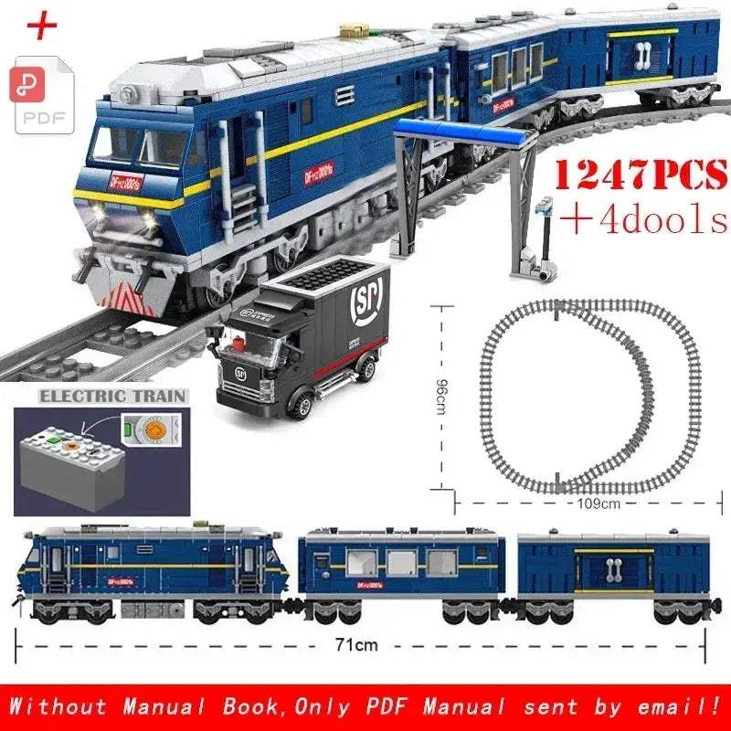City Train Tracks Building Blocks Kit For Kids DIY Creativity - ToylandEU
