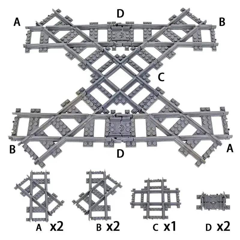 City Train Tracks Building Blocks Kit For Kids DIY Creativity - ToylandEU