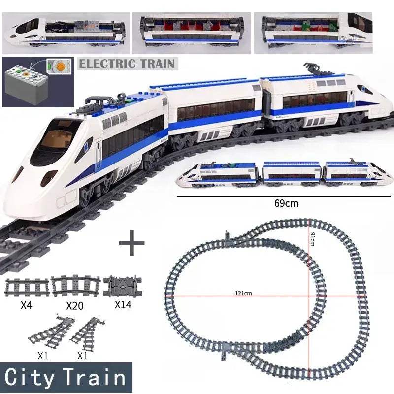 City Train Tracks Building Blocks Kit For Kids DIY Creativity - ToylandEU