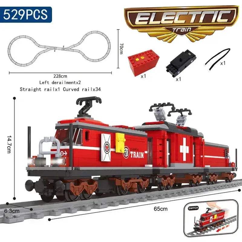 City Train Tracks Building Blocks Kit For Kids DIY Creativity - ToylandEU