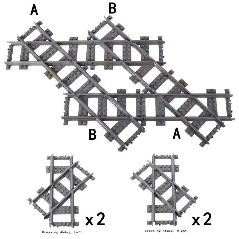 City Train Tracks Building Blocks Kit For Kids DIY Creativity - ToylandEU