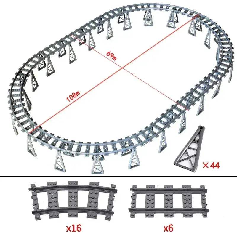 City Train Tracks Building Blocks Kit For Kids DIY Creativity - ToylandEU