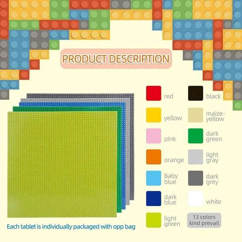 Classic Baseplate 50X50 32X32 16X32 16X16 Dots Building Blocks - ToylandEU