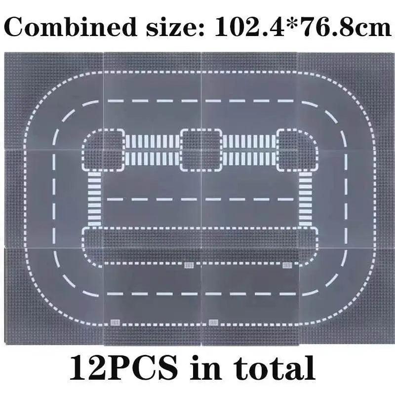  MOC Classic Building Blocks Base Plate City Street View Traffic Road -  ToylandEU™