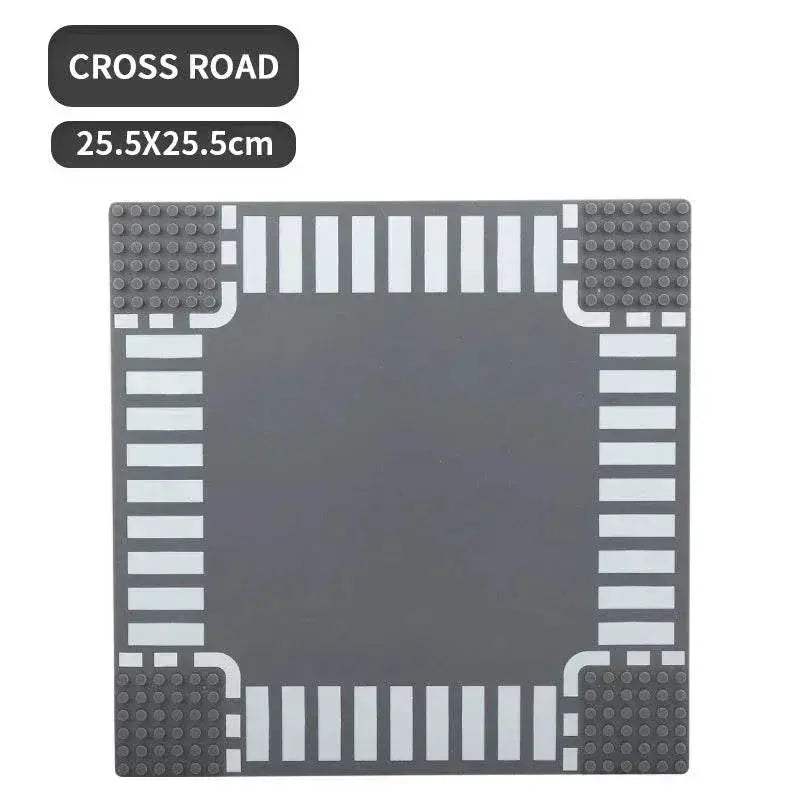 Classic Building Blocks Base Plate City Street View Traffic Road - ToylandEU