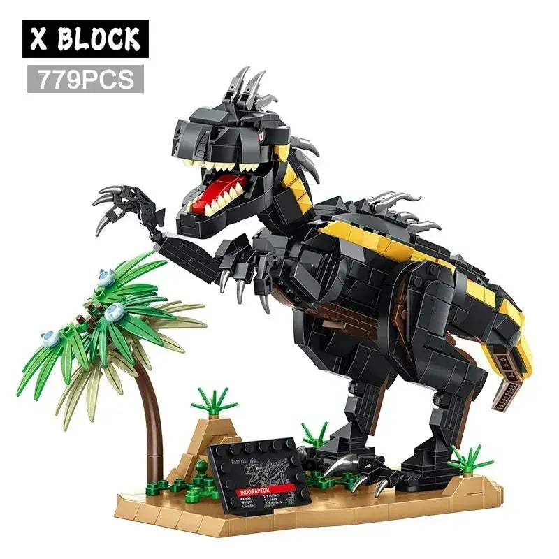 Colorful Dinosaur Building Blocks Set With Over 800 Pieces - ToylandEU