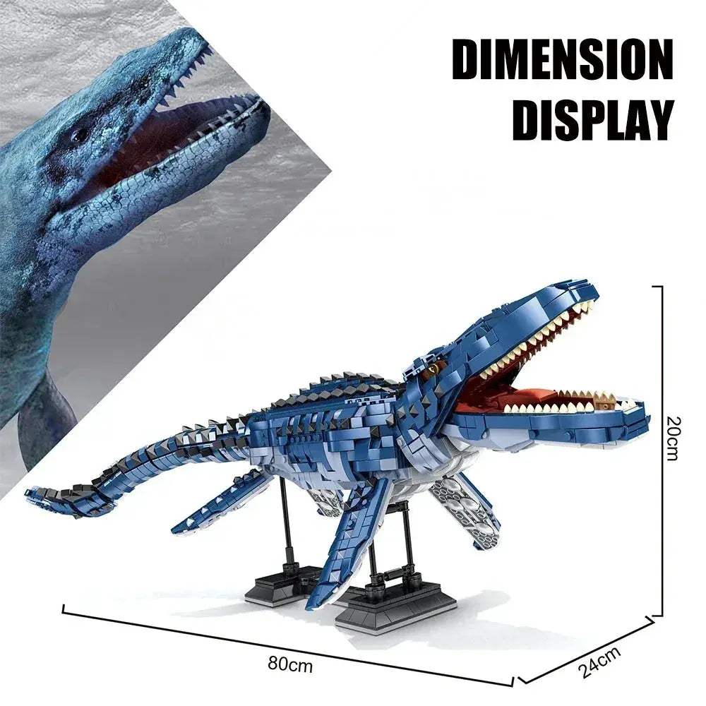 Colorful Dinosaur Building Blocks Set With Over 800 Pieces - ToylandEU