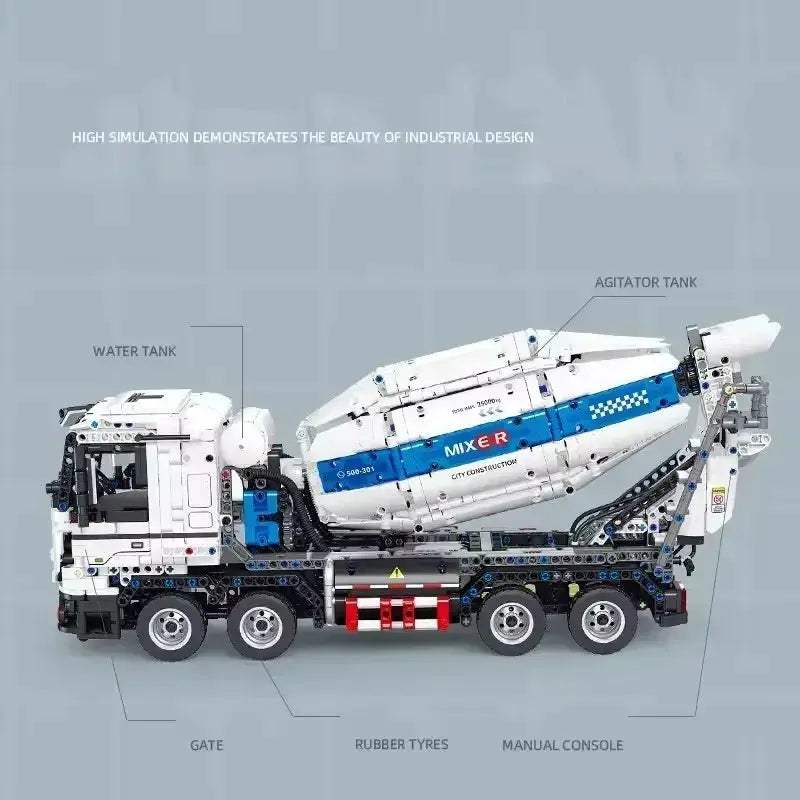 Concrete Mixer Truck Building Blocks Set For Kids Educational - ToylandEU