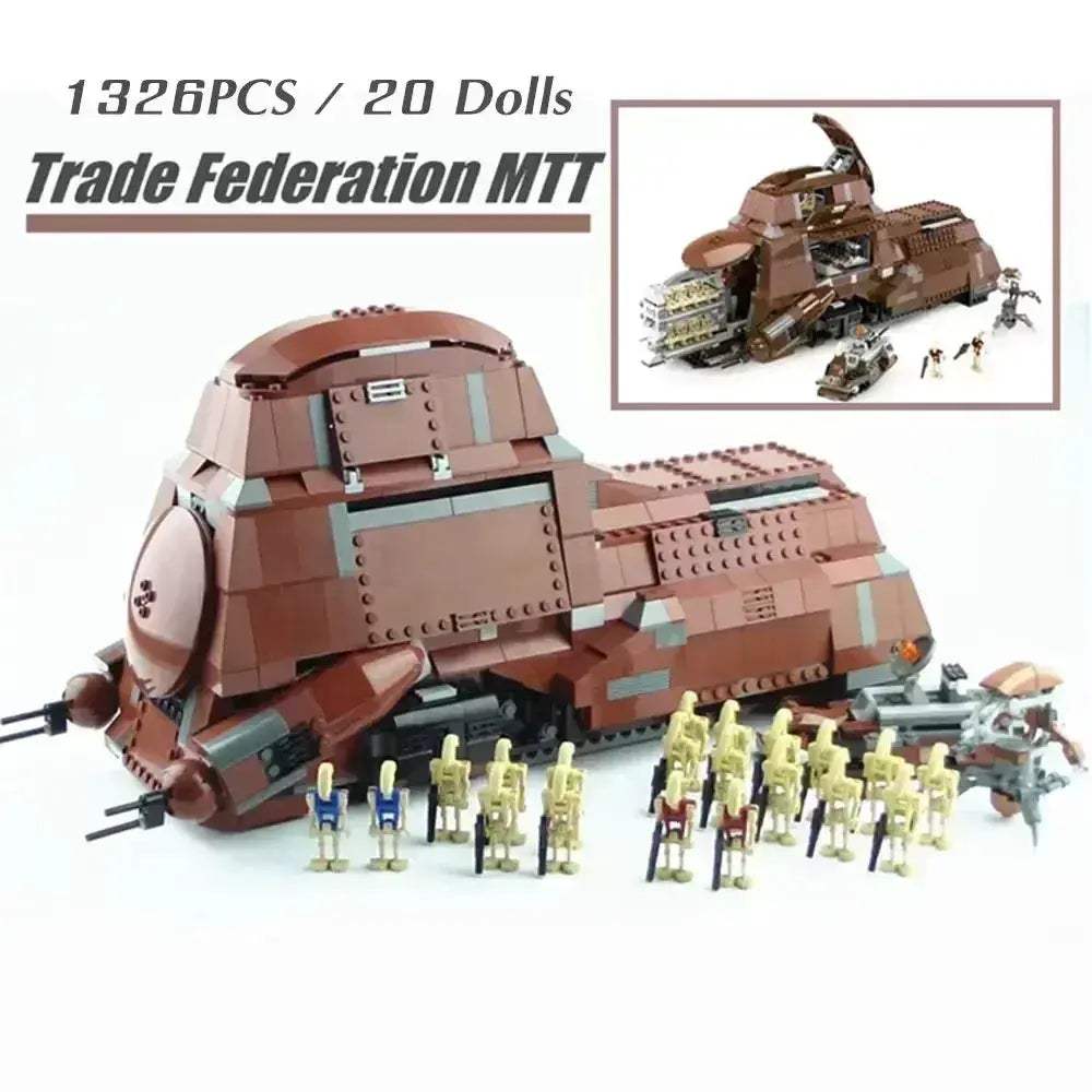 MOC Cosmic Warship Tank Building Blocks Set For Creative Boys - ToylandEU