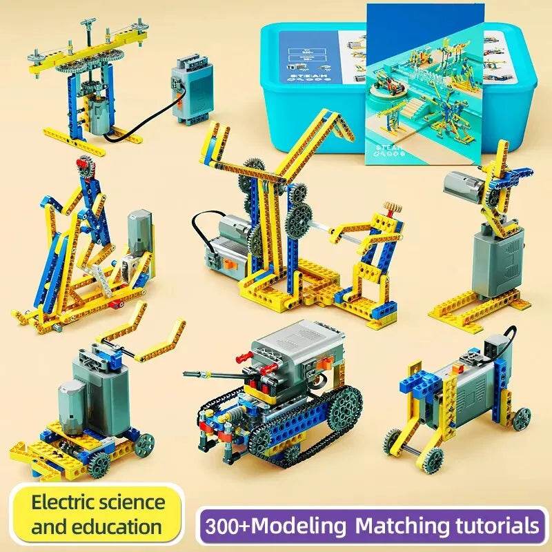 MOC Creative 606-Piece Motorized Building Block Set for Kids STEM Learning Building Bricks MOC - ToylandEU