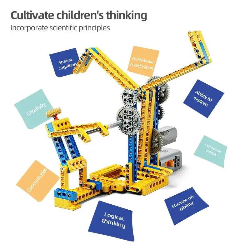 MOC Creative 606-Piece Motorized Building Block Set for Kids STEM Learning Building Bricks MOC - ToylandEU