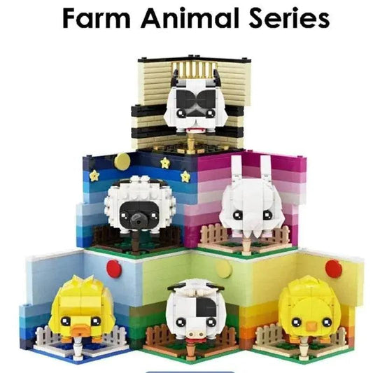  MOC Creative Animal Building Blocks Cute Panda Koala Tiger Rabbit Chicken Model Bricks -  ToylandEU™