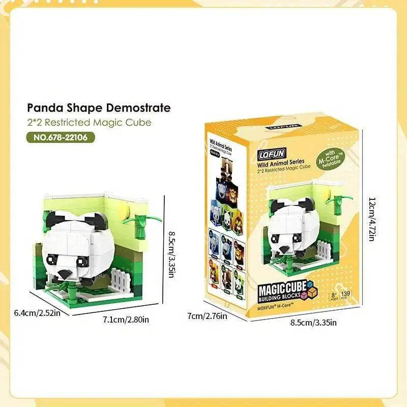Creative Animal Building Blocks Cute Panda Koala Tiger Rabbit Chicken Model Bricks - ToylandEU