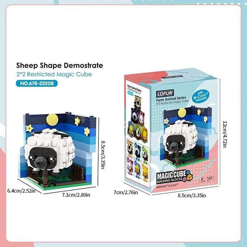 Creative Animal Building Blocks Cute Panda Koala Tiger Rabbit Chicken Model Bricks - ToylandEU