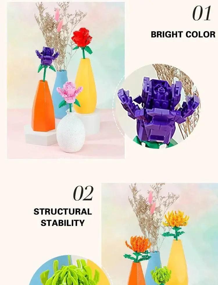  MOC Creative Bouquet Plant Potted Michelia Flower Building Blocks -  ToylandEU™