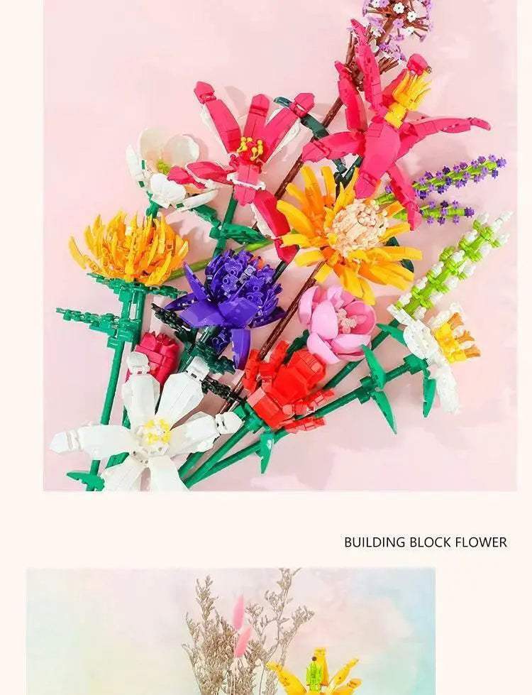 Creative Bouquet Plant Potted Michelia Flower Building Blocks - ToylandEU