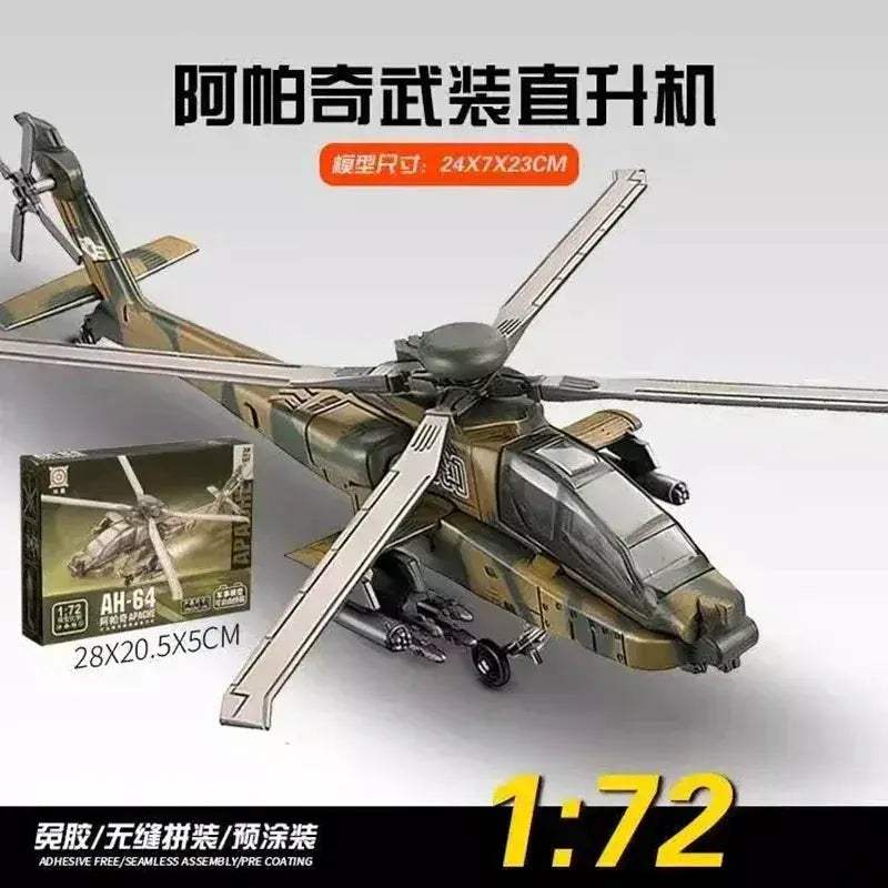 Creative Building Blocks AH-64 Two Seater Armed Attack Helicopter Model For Boys - ToylandEU