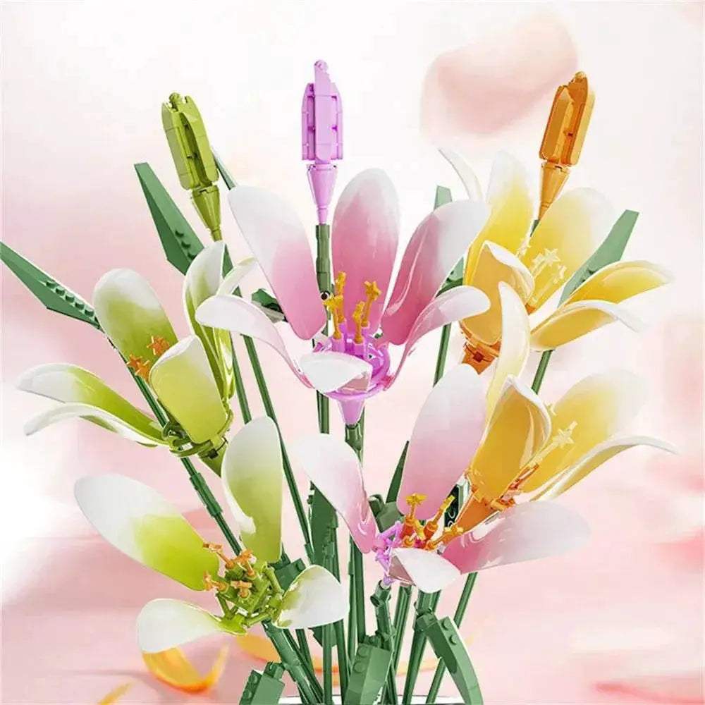 Creative Building Blocks Flower Lily Bouquet For Kids - ToylandEU