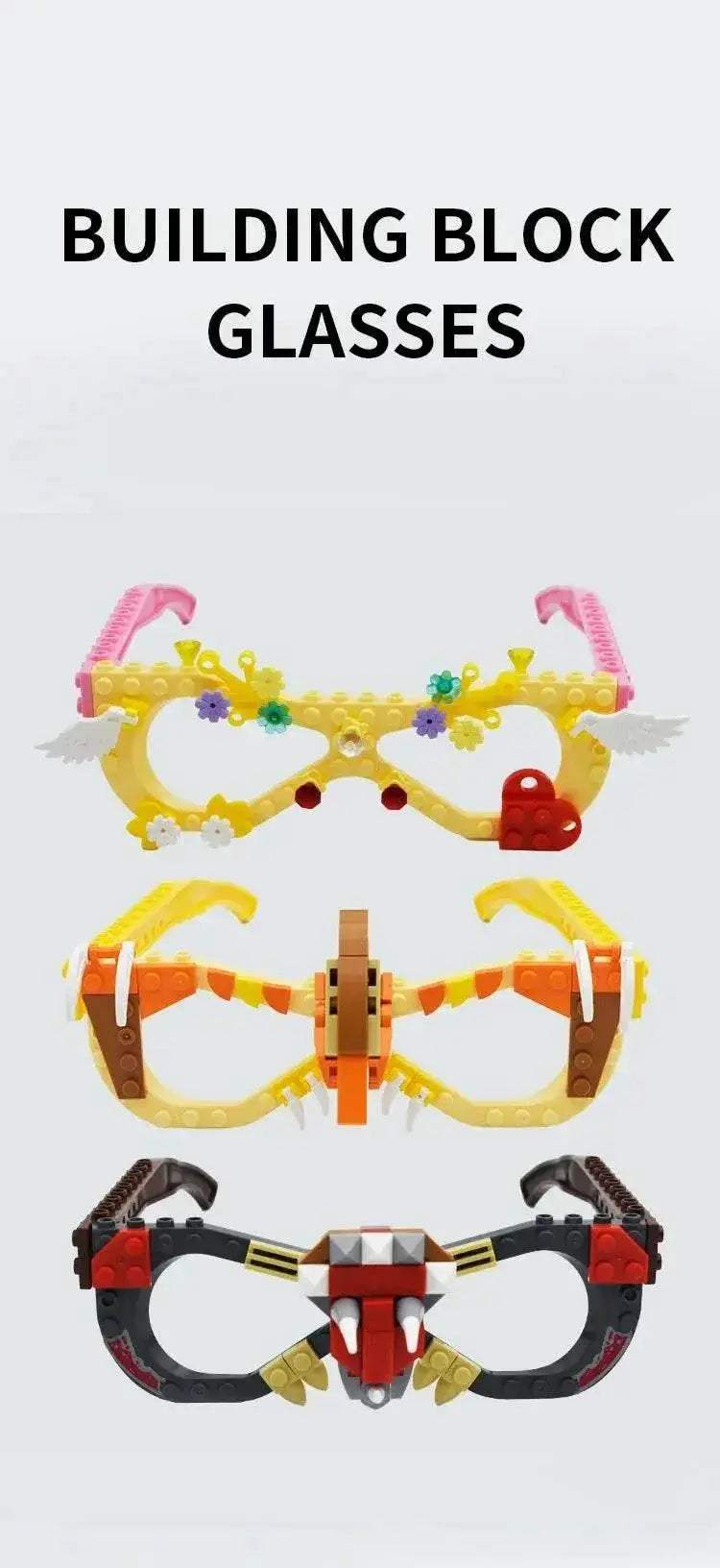 Creative Building Blocks Glasses Baseplate Frame Toys Gift - ToylandEU