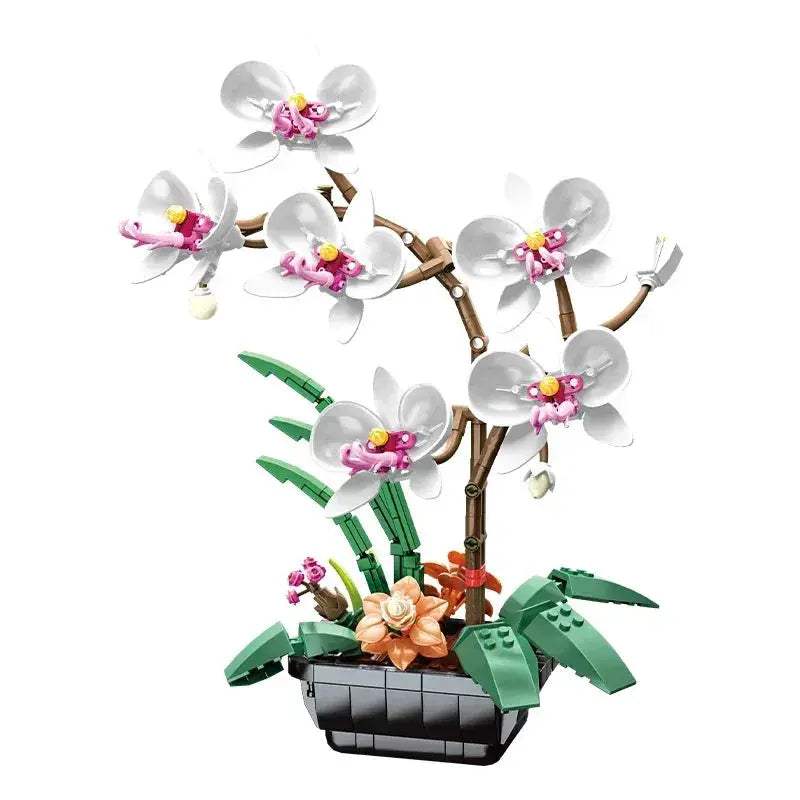 Creative Building Blocks Orchid Bouquet City Home Decoration Diy Gift For Teens And Girls - ToylandEU