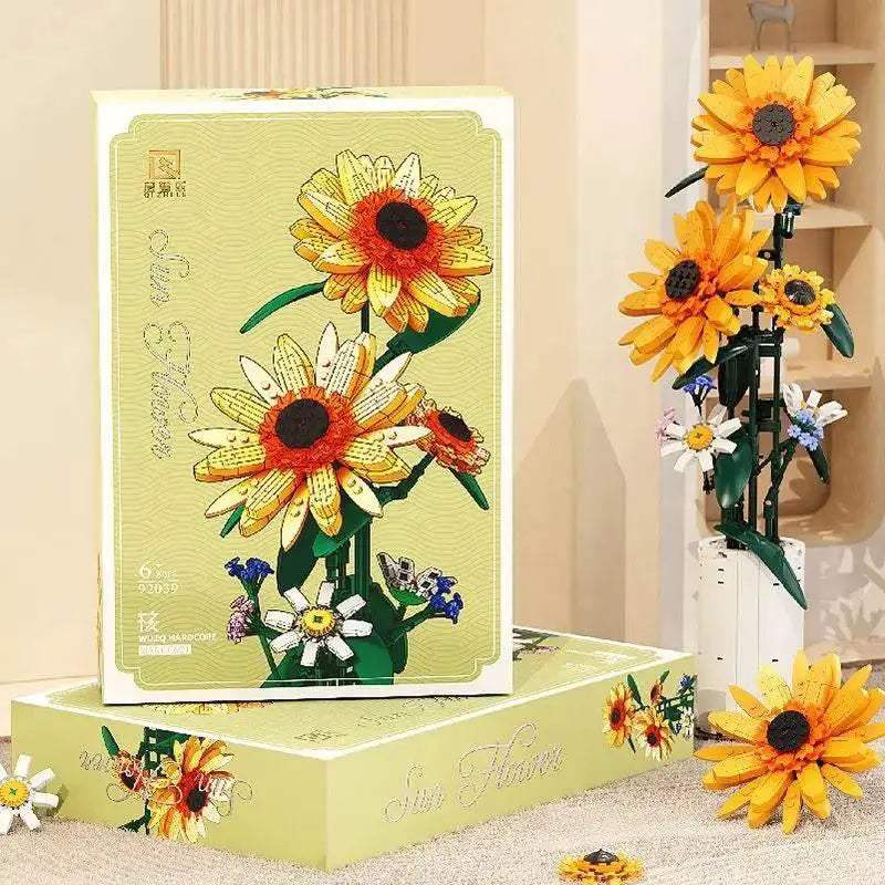  Vivid Sunflower Bouquet Lego Compatible Set Toyland EU -  ToylandEU™