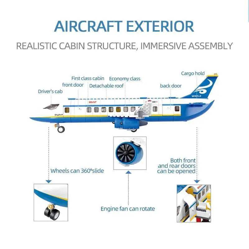 Creative City Airbus Cargo Aircraft Plane Building Blocks - ToylandEU