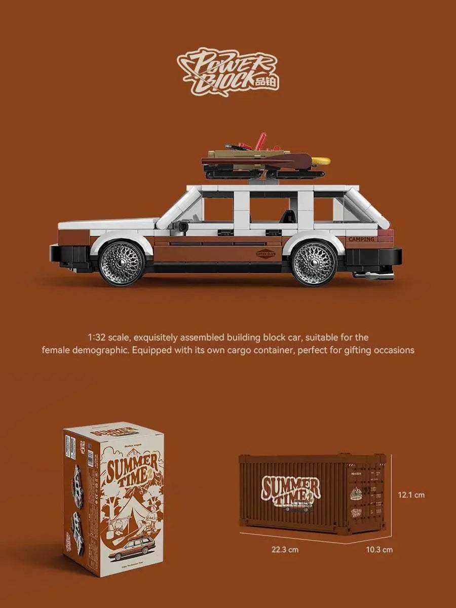 Creative City Retro Sedan Camping Car Building Blocks MK2 - ToylandEU