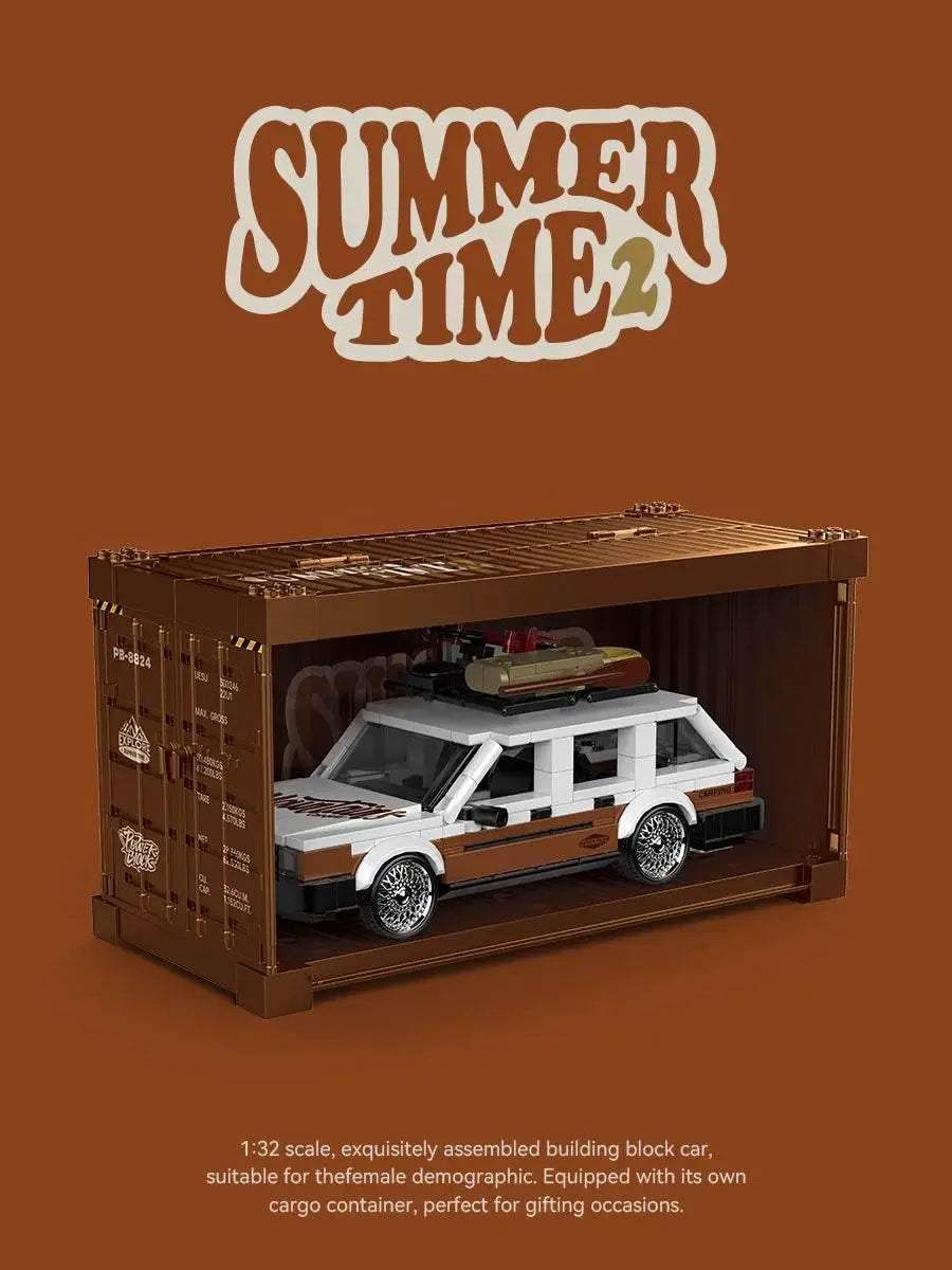Creative City Retro Sedan Camping Car Building Blocks MK2 - ToylandEU