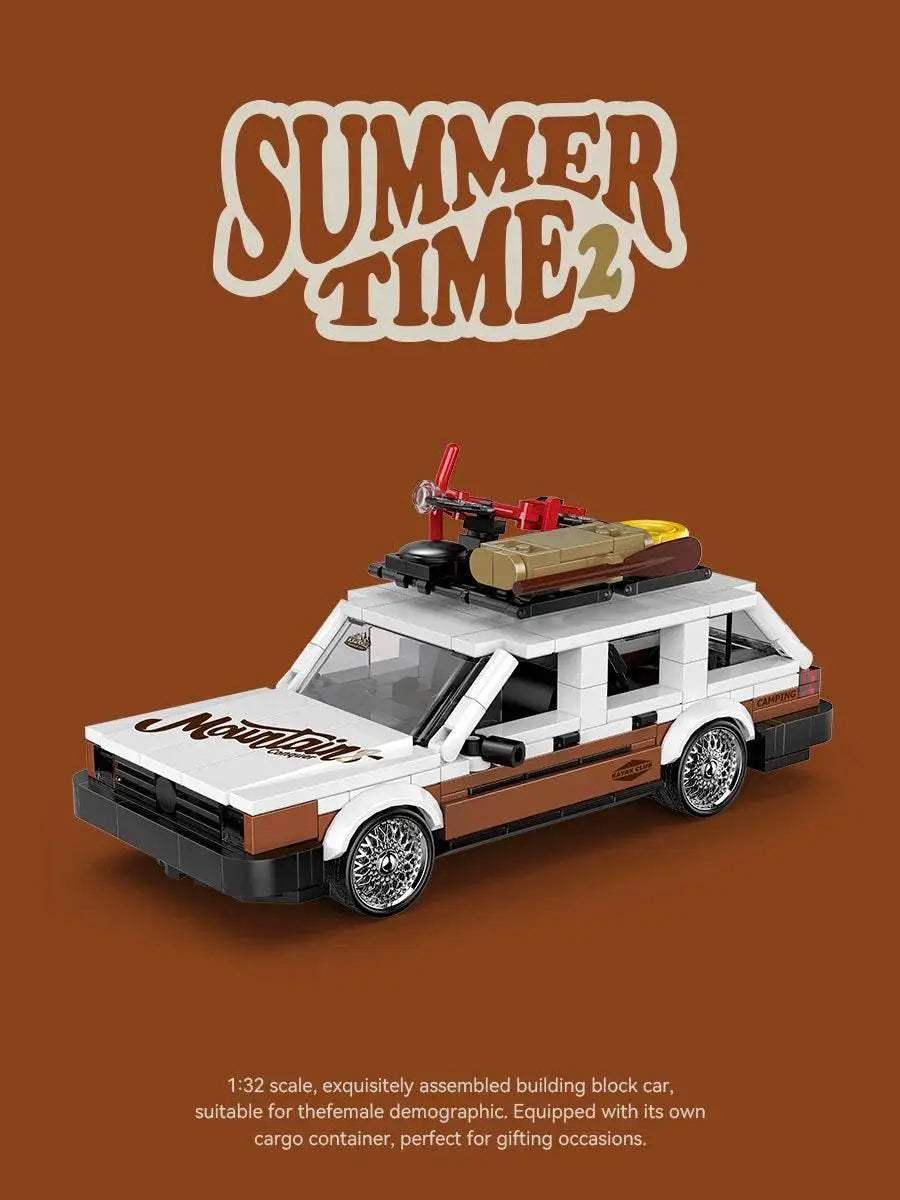 Creative City Retro Sedan Camping Car Building Blocks MK2 - ToylandEU