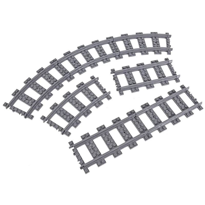 MOC Creative Expert Ideas City Train Tracks Building Blocks - ToylandEU