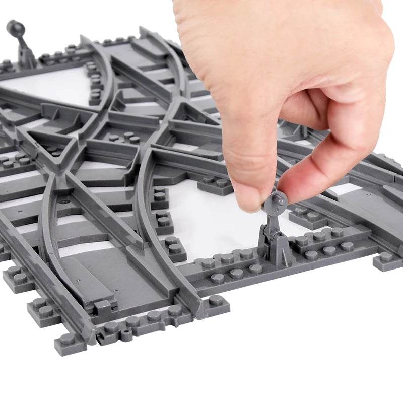 MOC Creative Expert Ideas City Train Tracks Building Blocks - ToylandEU
