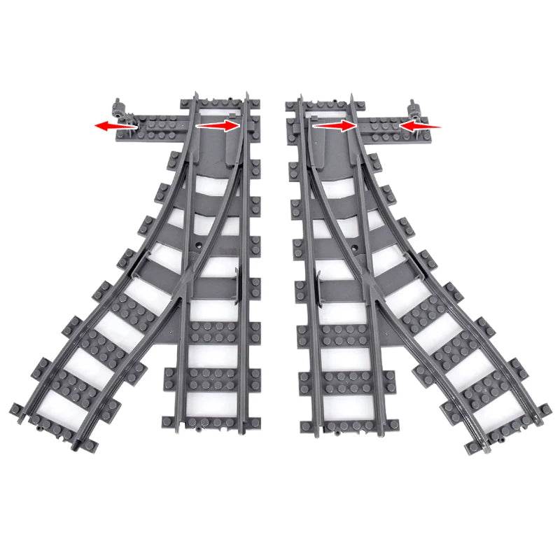 MOC Creative Expert Ideas City Train Tracks Building Blocks - ToylandEU