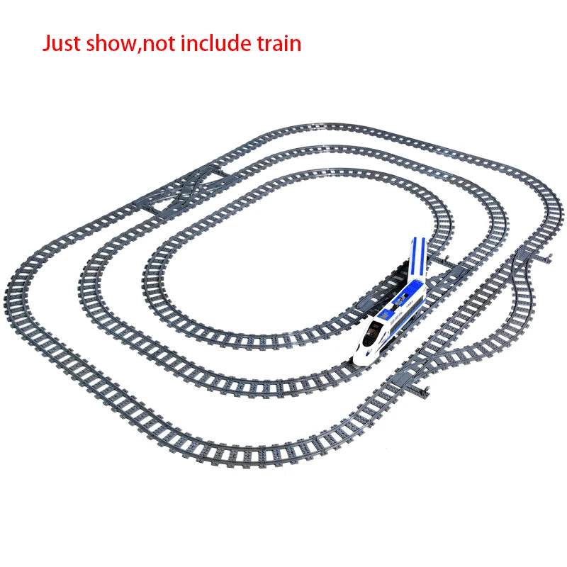 MOC Creative Expert Ideas City Train Tracks Building Blocks - ToylandEU