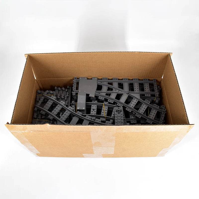 MOC Creative Expert Ideas City Train Tracks Building Blocks - ToylandEU