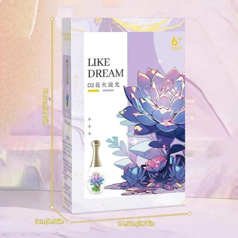 Creative Flower In A Bottle Building Blocks DIY Toy Gift - ToylandEU