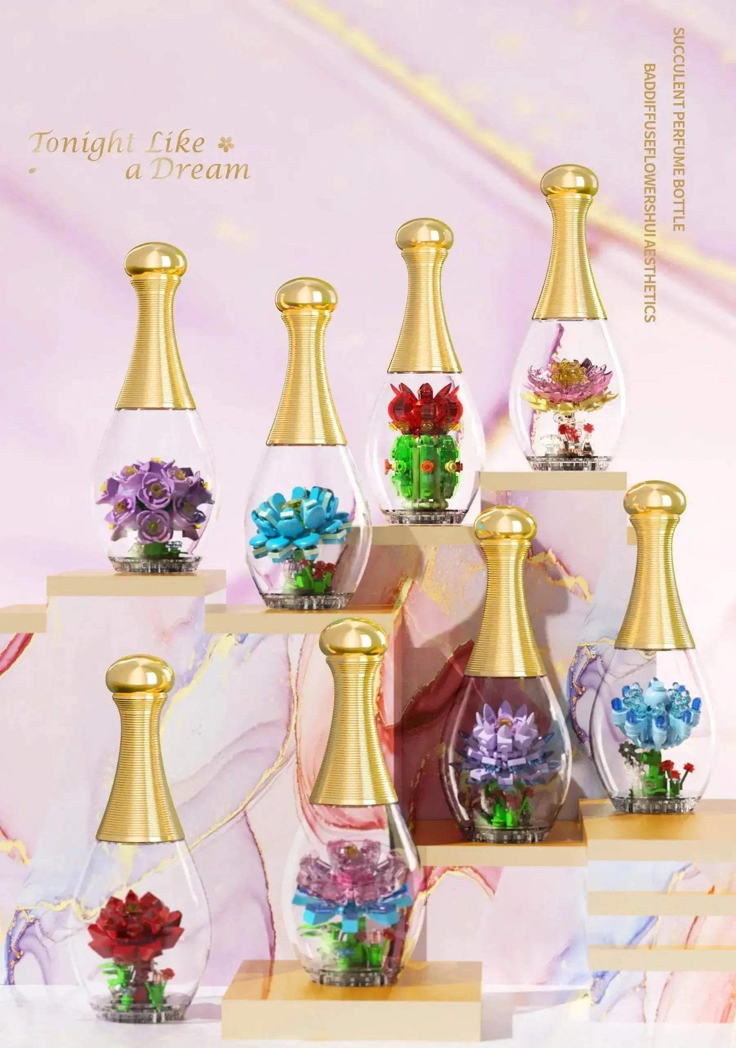 Creative Flower In A Bottle Building Blocks DIY Toy Gift - ToylandEU