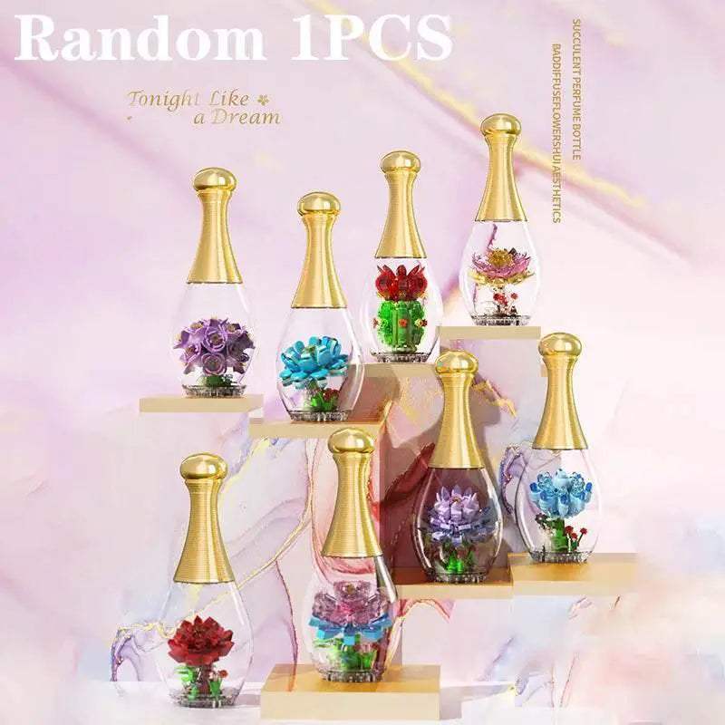 Creative Flower In A Bottle Building Blocks DIY Toy Gift - ToylandEU