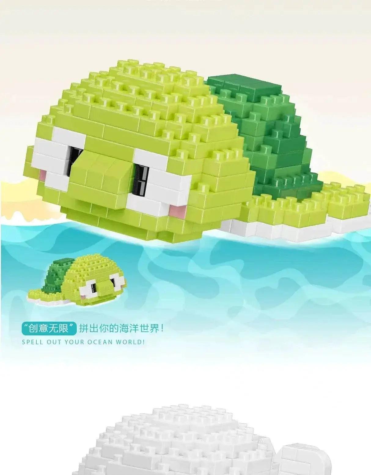  MOC Creative Ocean World Animal Particle Building Blocks Toys -  ToylandEU™