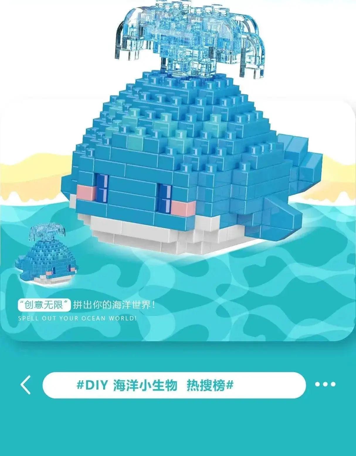  MOC Creative Ocean World Animal Particle Building Blocks Toys -  ToylandEU™