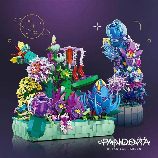  MOC Creative Potted Flower Building Blocks Colorful Rose Lavender -  ToylandEU™